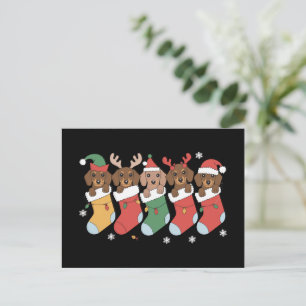 Cartes Pour Fêtes Annuelles Dachshund Maman Noël Amoureux des chiens cadeau No