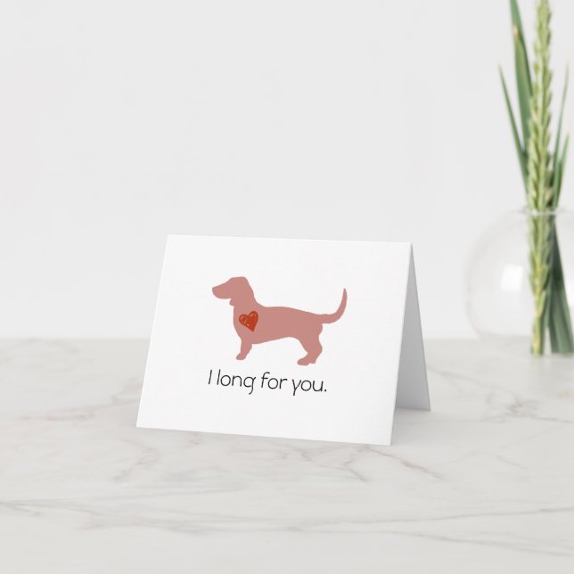 Cartes Pour Fêtes Annuelles Dachshund Saint-Valentin (Devant)