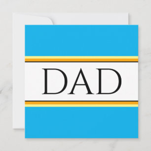 Cartes Pour Fêtes Annuelles DAD Texte Amusant Ciel Bleu Blanc Orange Noir Rayu