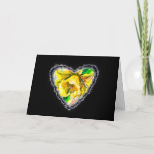 Cartes Pour Fêtes Annuelles Daffodique Coeur Valentine Love Romance Card