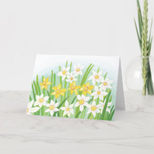 Cartes Pour Fêtes Annuelles Daffodiques du printemps Pâques