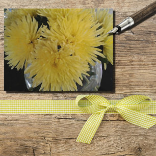 Cartes Pour Fêtes Annuelles dahlias jaunes -peinture