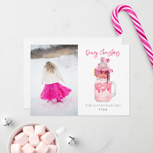 Cartes Pour Fêtes Annuelles Dairy Christmas Shake de Lait Rose