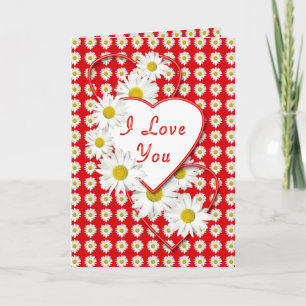 Cartes Pour Fêtes Annuelles Daisy Love Valentine I Love YouCard