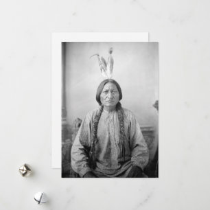 Cartes Pour Fêtes Annuelles Dakota Leader assis Bull Amérindien