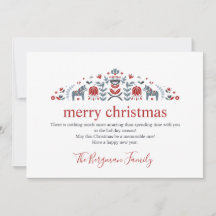 Dala d'art populaire scandinave Cheval photo Noël