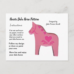 Cartes Pour Fêtes Annuelles Dala Horse Motif à partager