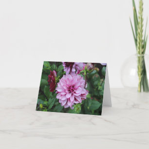 Cartes Pour Fêtes Annuelles Daliha Jardin pourpre en pleine floraison