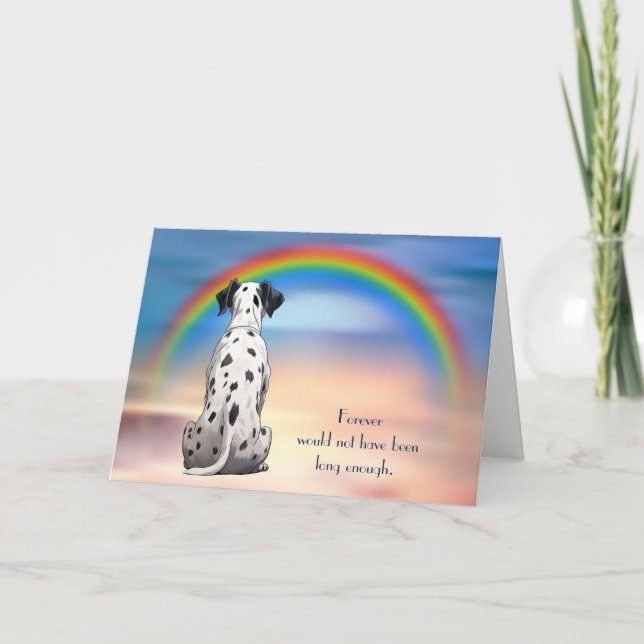 Cartes Pour Fêtes Annuelles Dalmatie Perte Rainbow Sympathy Condolence #2 Cart (Devant)