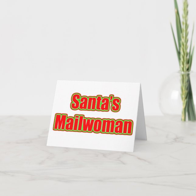 Cartes Pour Fêtes Annuelles Dame de Santa (Devant)