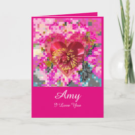 Cartes Pour Fêtes Annuelles D'amour de Fleur