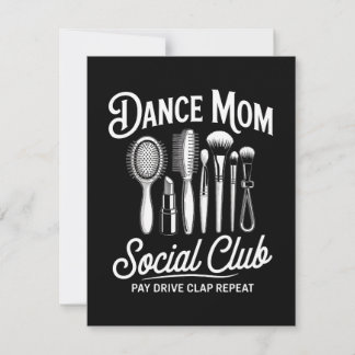 Cartes Pour Fêtes Annuelles Dance Mom Social Club Mommy