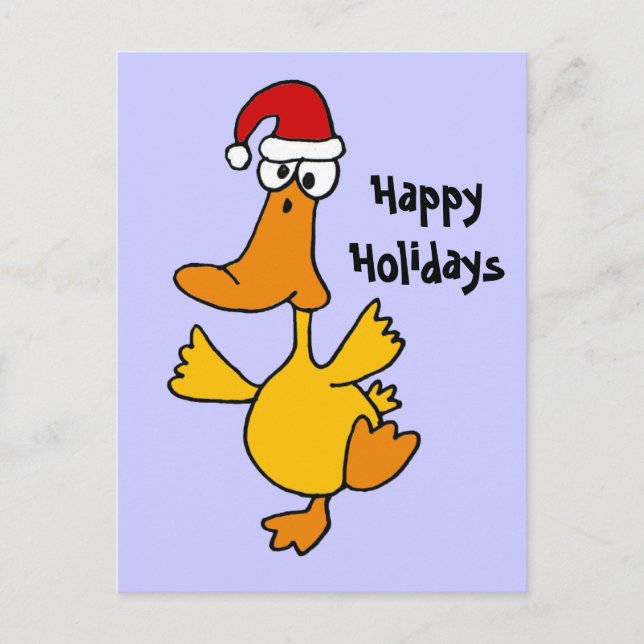 Cartes Pour Fêtes Annuelles Dancing Duck Design de Noël (Devant)