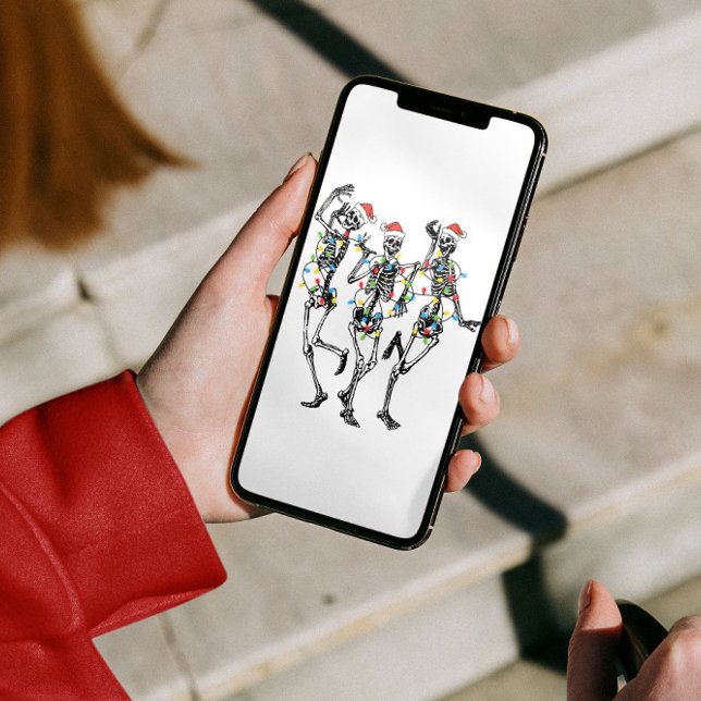 Cartes Pour Fêtes Annuelles Dancing Skeleton Christmas (Créateur téléchargé)