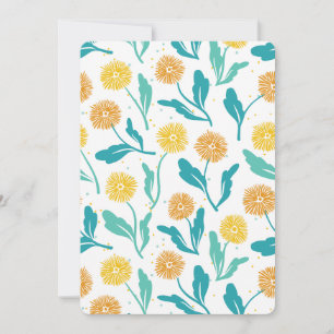 Cartes Pour Fêtes Annuelles Dandelion jaune motif floral - Inspiré par la natu