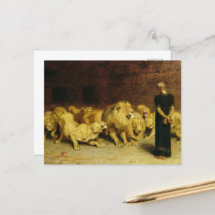 Cartes Pour Fêtes Annuelles Daniel in the Lions' Den par Briton Riviere
