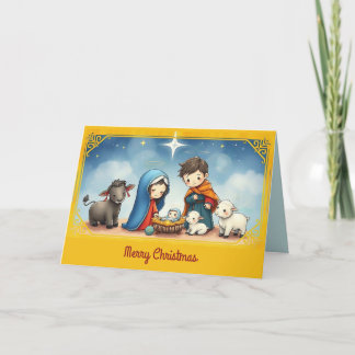 Cartes Pour Fêtes Annuelles Dans la mangeoire 