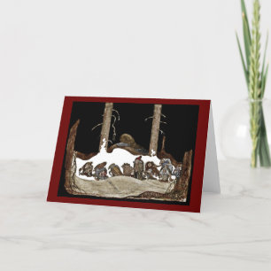 Cartes Pour Fêtes Annuelles Dans la nuit de Noël -
