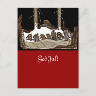 Cartes Pour Fêtes Annuelles Dans la nuit de Noël -