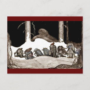 Cartes Pour Fêtes Annuelles Dans la nuit de Noël Tomte-Nisse