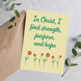 Cartes Pour Fêtes Annuelles Dans le Christ je trouve force Affirmation chrétie