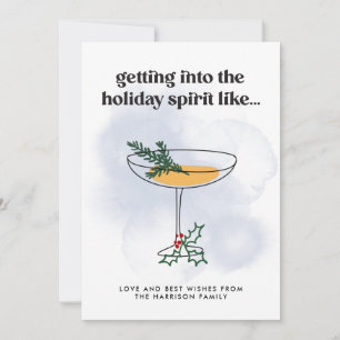 Cartes Pour Fêtes Annuelles  Dans l'esprit Whiskey Cocktail Drôle minimal