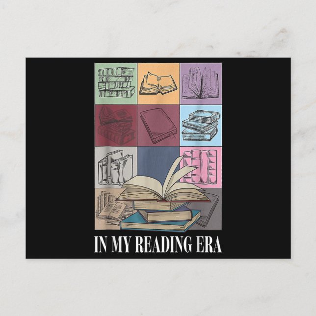 Cartes Pour Fêtes Annuelles Dans Ma Lecture Époque Livre Lover (Devant)