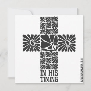 Cartes Pour Fêtes Annuelles Dans Son Timing Christian Cross Card Foi chrétienn