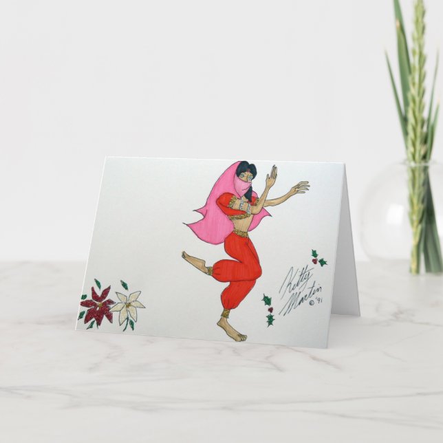 Cartes Pour Fêtes Annuelles Danse arabe (Devant)
