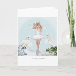 Cartes Pour Fêtes Annuelles Danse des flocons d'hiver