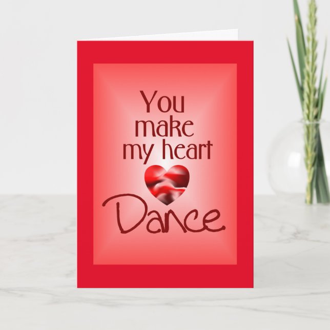 Cartes Pour Fêtes Annuelles Danse Valentine's (Devant)