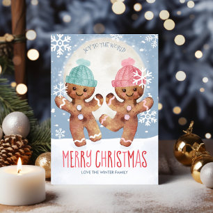 Cartes Pour Fêtes Annuelles Danser pain d'épices Cookies Noël Joie de Noël