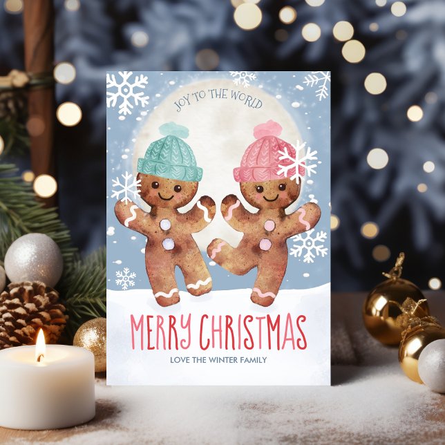 Cartes Pour Fêtes Annuelles Danser pain d'épices Cookies Noël Joie de Noël (Créateur téléchargé)