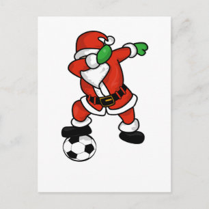 Cartes Pour Fêtes Annuelles Danses de football du Père Noël