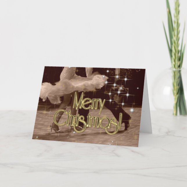 Cartes Pour Fêtes Annuelles Danseurs de Joyeux Noël PERSONNALISÉS (Devant)