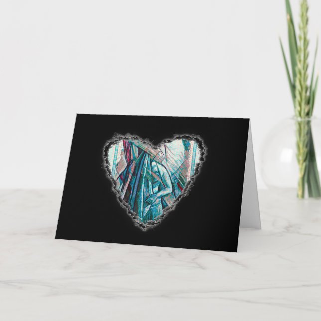 Cartes Pour Fêtes Annuelles Danseuse de ventre Art déco cubiste (Devant)