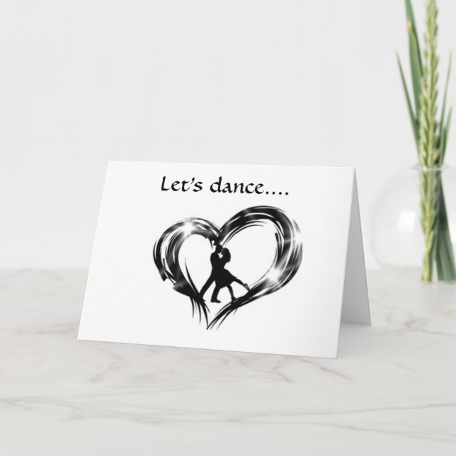CARTES POUR FÊTES ANNUELLES DANSONS LA NUIT LOIN (Devant)