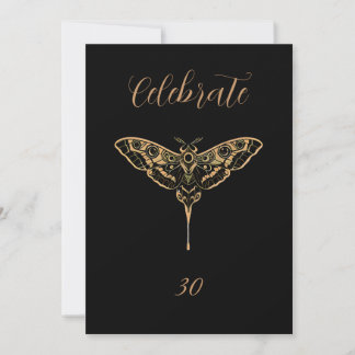 Cartes Pour Fêtes Annuelles Dark Elegance-Editable Text