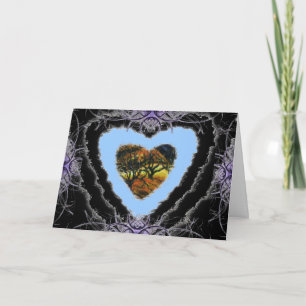 Cartes Pour Fêtes Annuelles Dark Heart Valentine Romance Love Card