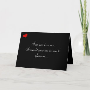 Cartes Pour Fêtes Annuelles Dark Valentine Collection : Dites Que Vous M'Aimez
