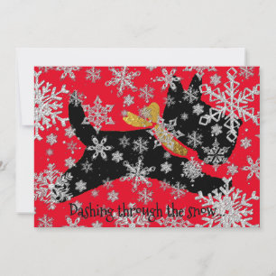 Cartes Pour Fêtes Annuelles Dashing Scottie Chien Personnaliser