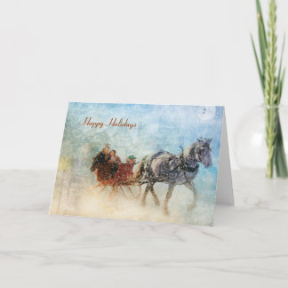 Cartes Pour Fêtes Annuelles Dashing Through the Snow