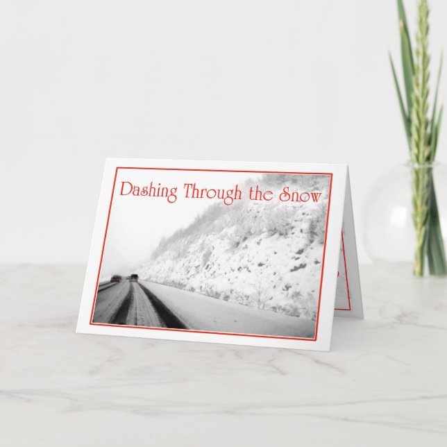 Cartes Pour Fêtes Annuelles Dashing to Christmas (Devant)