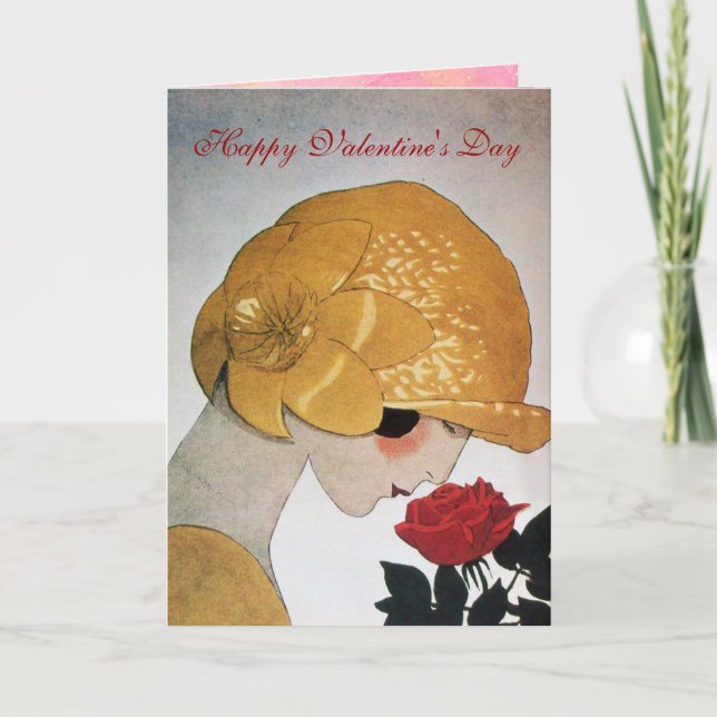 Cartes Pour Fêtes Annuelles DAY With RED ROSE Saint Valentin (Devant)