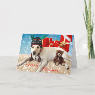 Cartes Pour Fêtes Annuelles De fête mignon de chien d'andouillers de Labrador