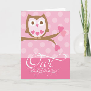 Cartes Pour Fêtes Annuelles De hibou amour toujours vous