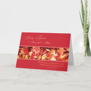 Cartes Pour Fêtes Annuelles De l'autre côté des kilomètres Feuilles de Thanksg