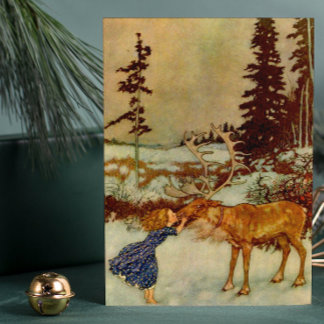 Cartes Pour Fêtes Annuelles 🎄 de Noël des filles et des rennes