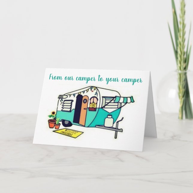 CARTES POUR FÊTES ANNUELLES DE NOTRE CAMPER À VOTRE À NOËL (Devant)