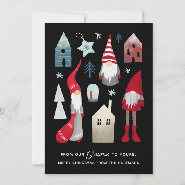 Cartes Pour Fêtes Annuelles De notre nome au vôtre | Noël nordique (Devant)